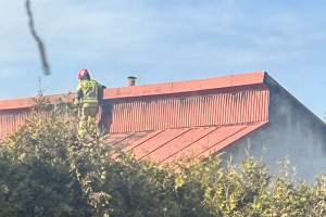 Pożar domu w Borchowie. Na miejscu 5 zastępów strażaków