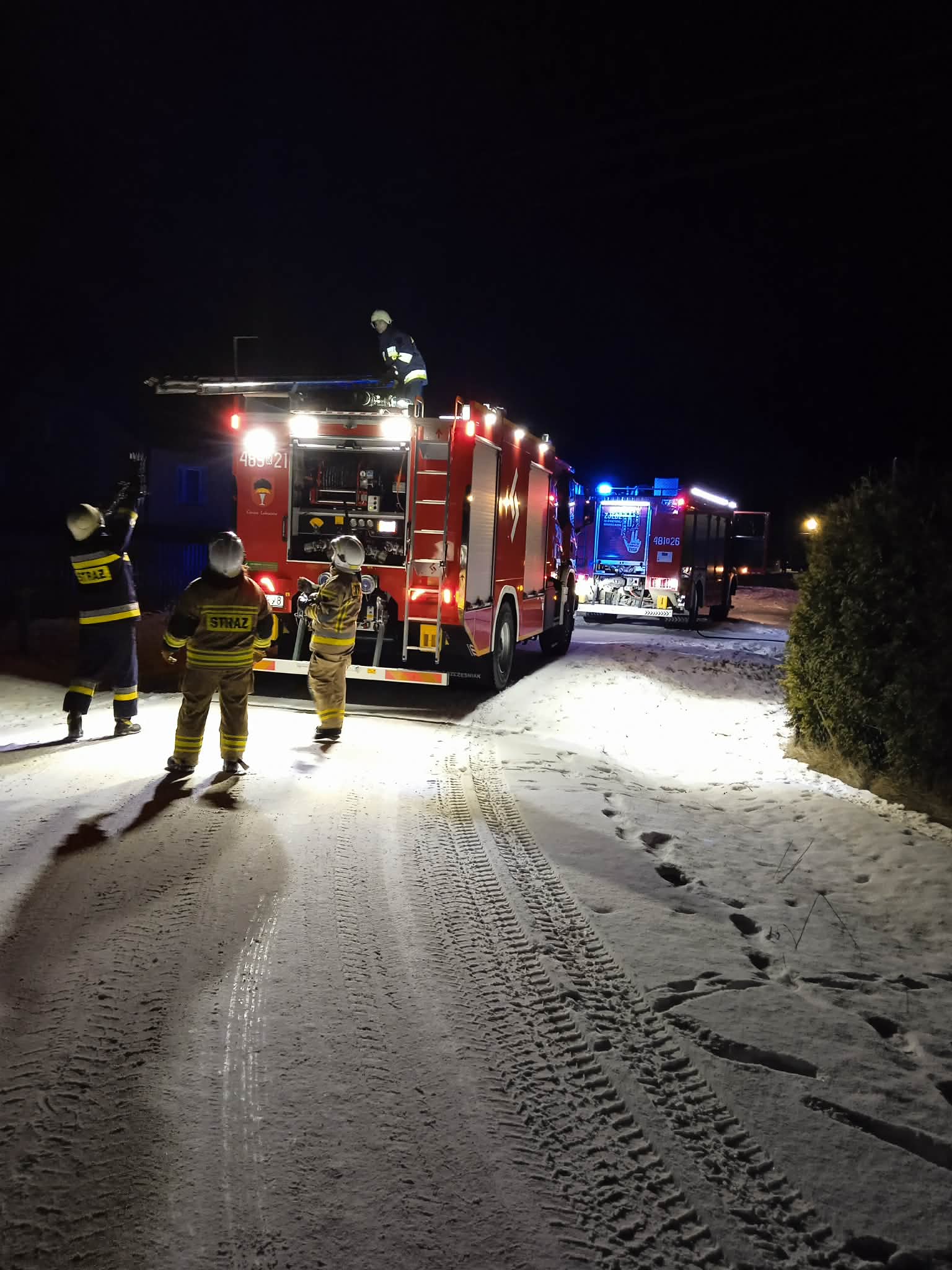 Pożar sadzy w Baszni Dolnej