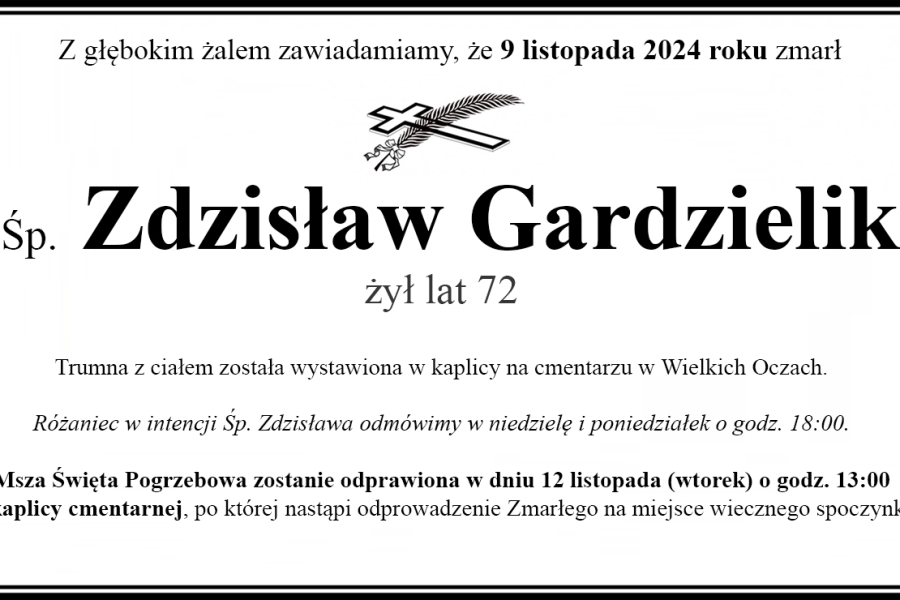 Zmarł Zdzisław Gardzielik