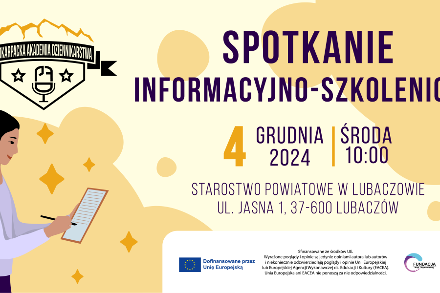 Spotkanie dla młodzieży w ramach projektu „Podkarpacka Akademia Dziennikarstwa”