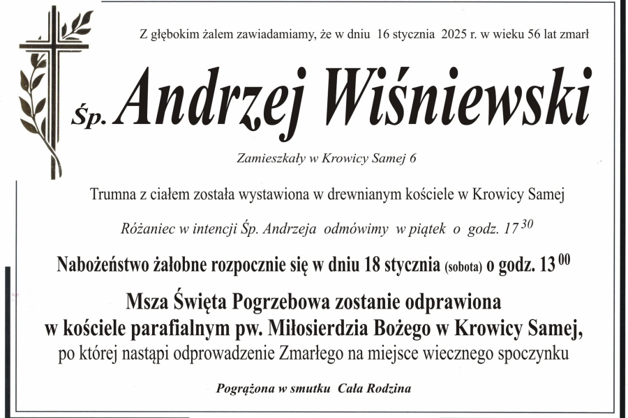 Zmarł Andrzej Wiśniewski [56 lat]