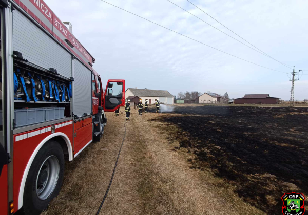 Niebezpieczne pożary traw i lasu w regionie. Dwie interwencje strażaków jednego dnia