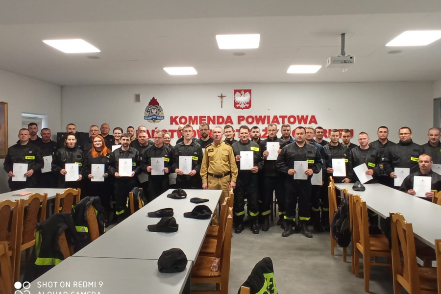 Zakończyło się szkolenie dla dowódców OSP z powiatu lubaczowskiego. Wszyscy zdali!