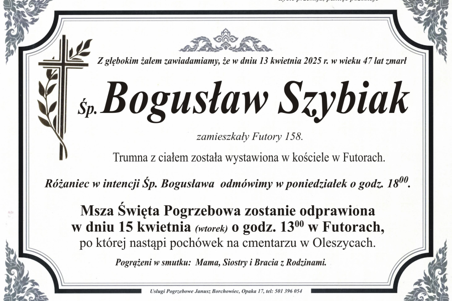 Zmarł Bogusław Szybiak [47 lat]