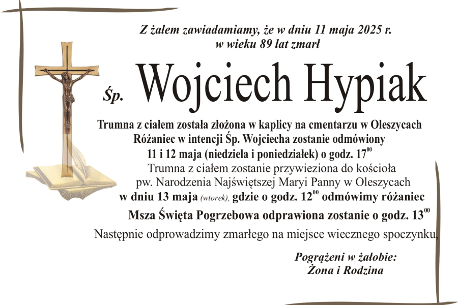 Zmarł Wojciech Hypiak [89 lat]