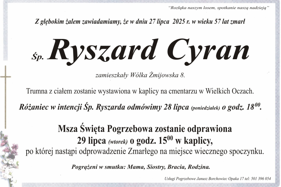 Zmarł Ryszard Cyran [57 lat]