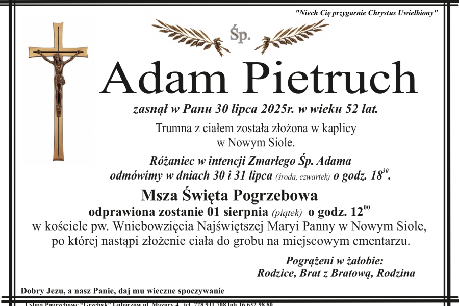 Zmarł Adam Pietruch [52 lata]