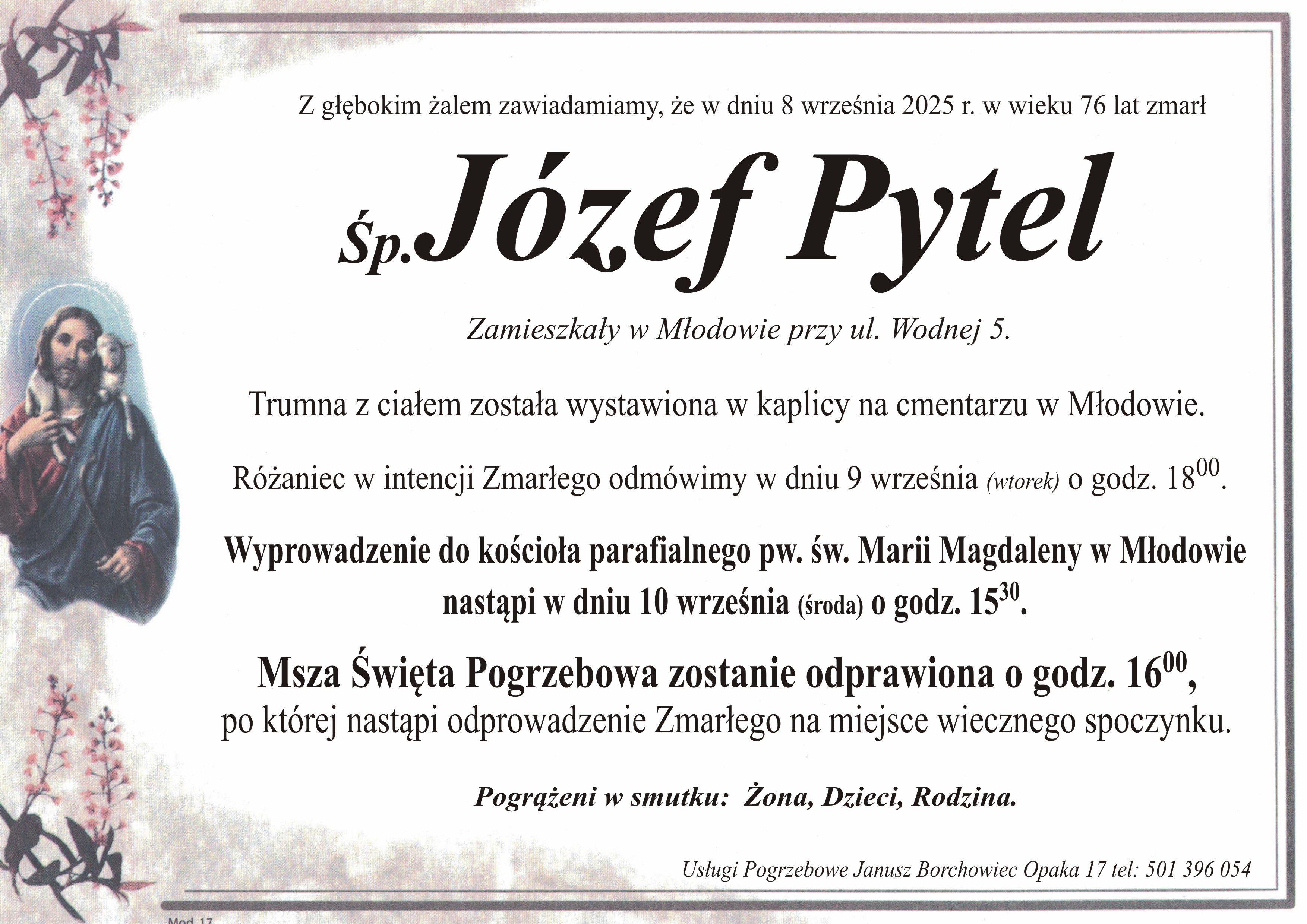Zmarł Józef Pytel [76 lat]