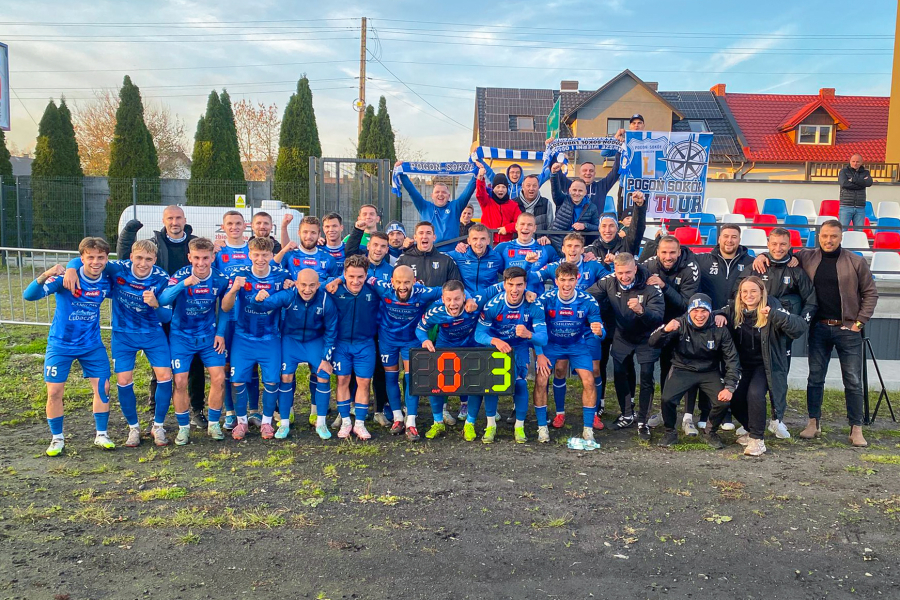 Pogoń-Sokół Lubaczów pewnie wygrywa w Kazimierzy Wielkiej [SKRÓT MECZU]