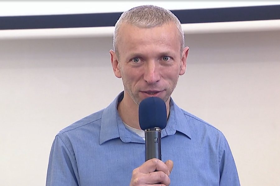 Piotr Głaz z Lubaczowa na Forum Donacji i Transplantacji - sześć lat temu oddał nerkę bratu