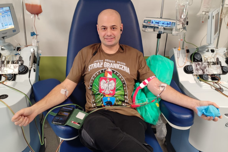 Strażnik graniczny z Lubaczowa oddał szpik. Pomógł kobiecie z USA