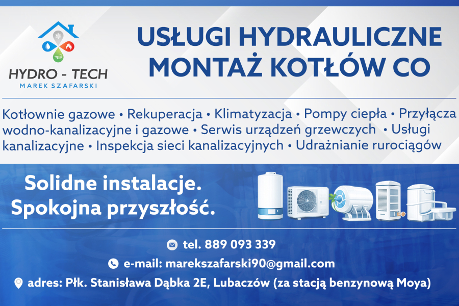 Planujecie montaż kotła lub pompy ciepła? Sprawdźcie ofertę HYDRO-TECH
