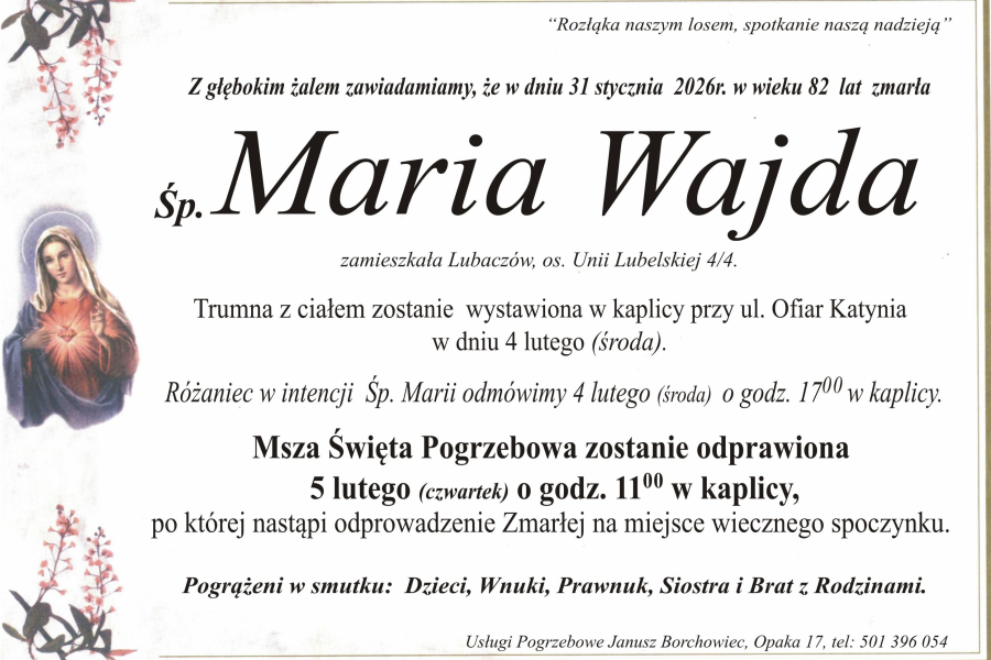Zmarła Maria Wajda [82 lata]
