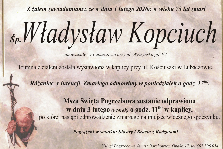 Zmarł Władysław Kopciuch [73 lata]