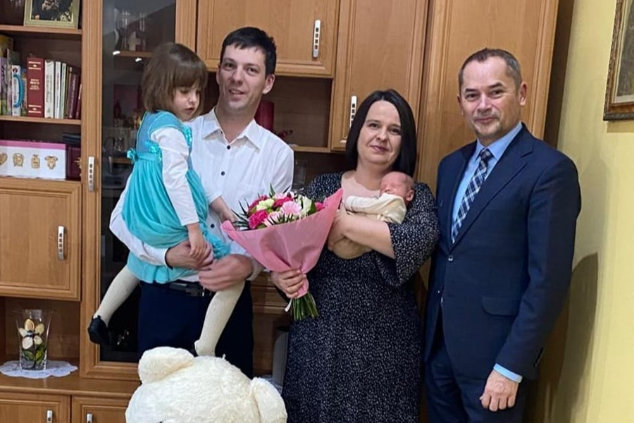 Wójt powitał Michałka - pierwszego mieszkańca gminy Lubaczów urodzonego 2026 roku