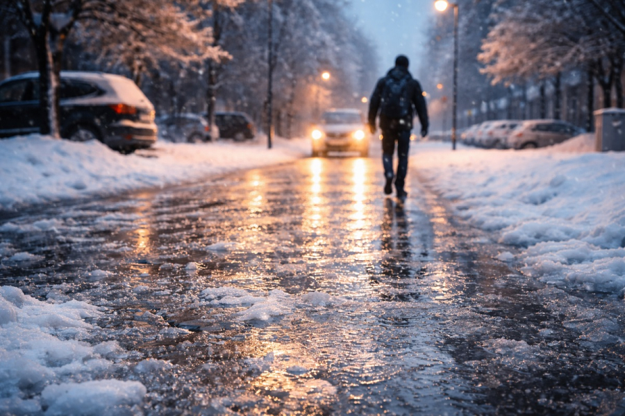 Uwaga na oblodzenie. IMGW wydał ostrzeżenie I stopnia