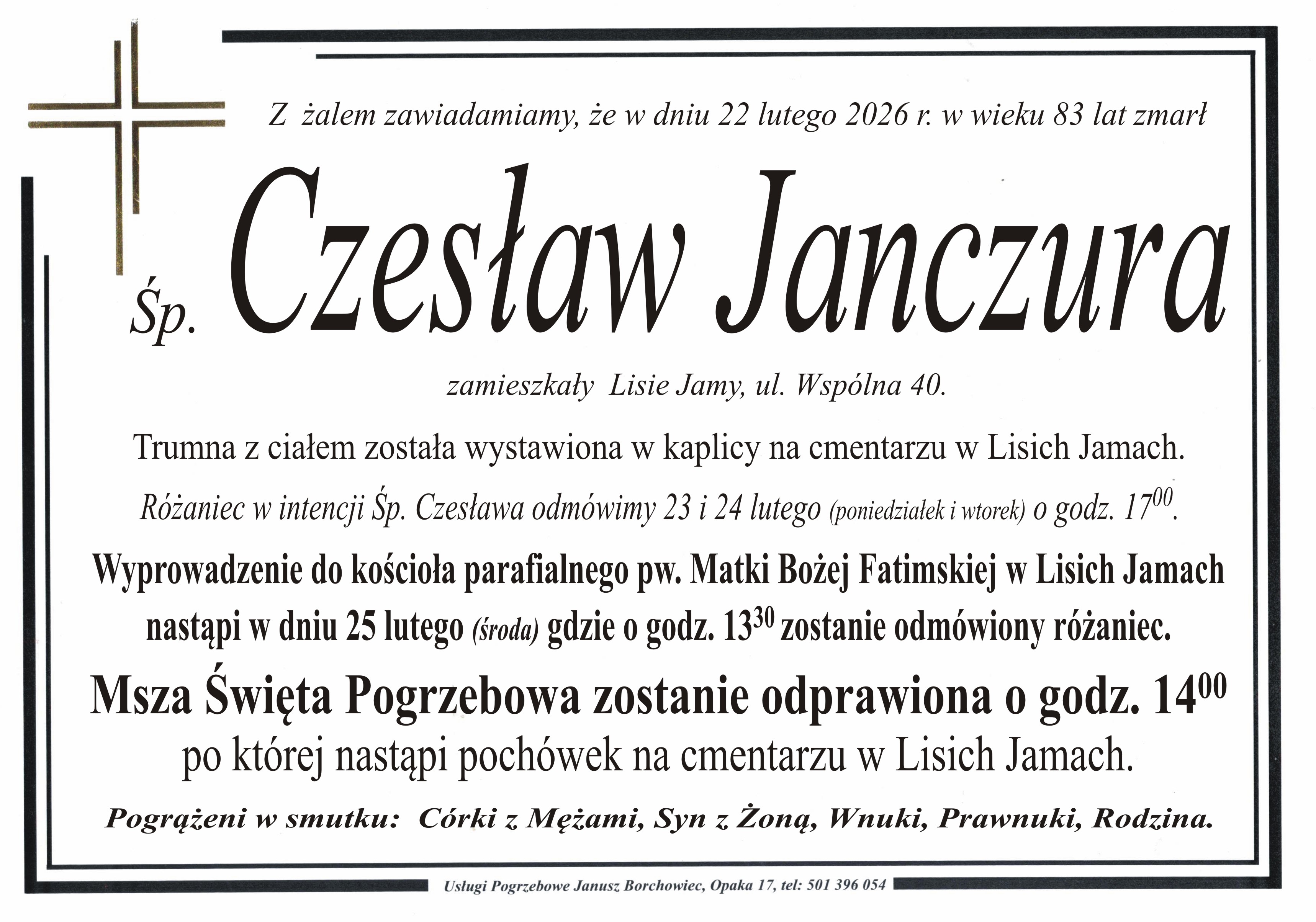 Zmarł Czesław Janczura [83 lata]