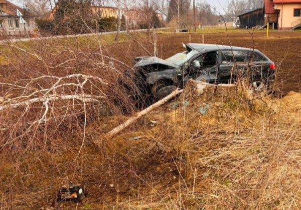 Wypadek w Ryszkowej Woli. 26-latek z powiatu lubaczowskiego trafił do szpitala