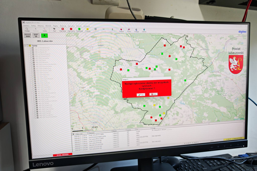 Syreny sprawdzone i gotowe. Tak działa nowy system w powiecie lubaczowskim