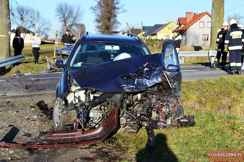Wypadek na trasie Lubaczów - Basznia. Jedna osoba trafiła do szpitala