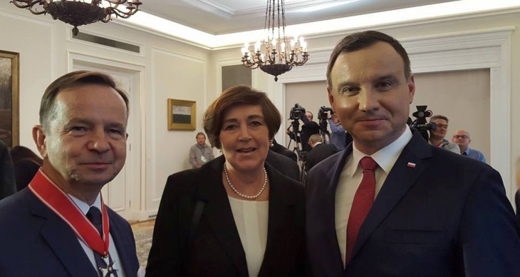 Na zdjęciu: Prezydent Andrzej Duda oraz Władysław Ortyl z małżonką / Fot. profil Władysława Ortyla na Facebooku