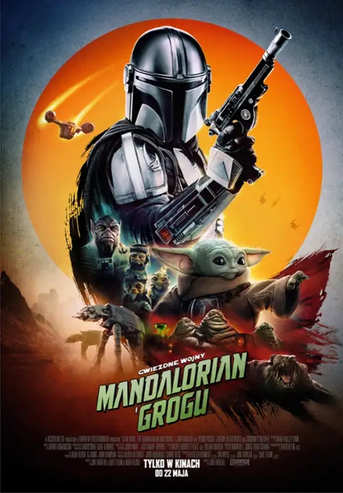 Plakat filmu: Gwiezdne Wojny: Mandalorian i Grogu