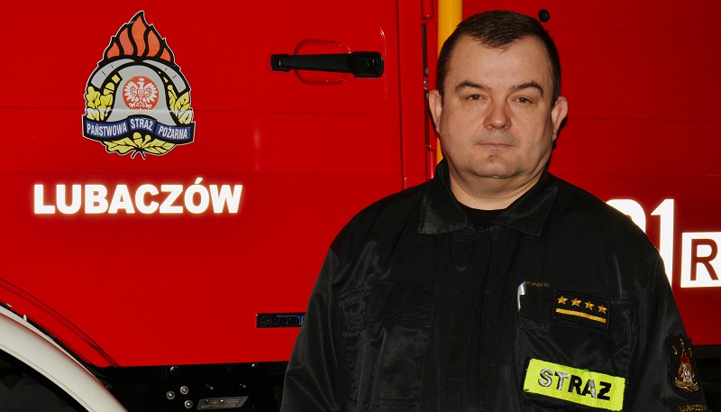 Starszy kapitan Marek Kopciuch fot. KP PSP Lubaczów