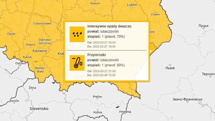 Najpierw intensywne opady deszczu, a potem przymrozki