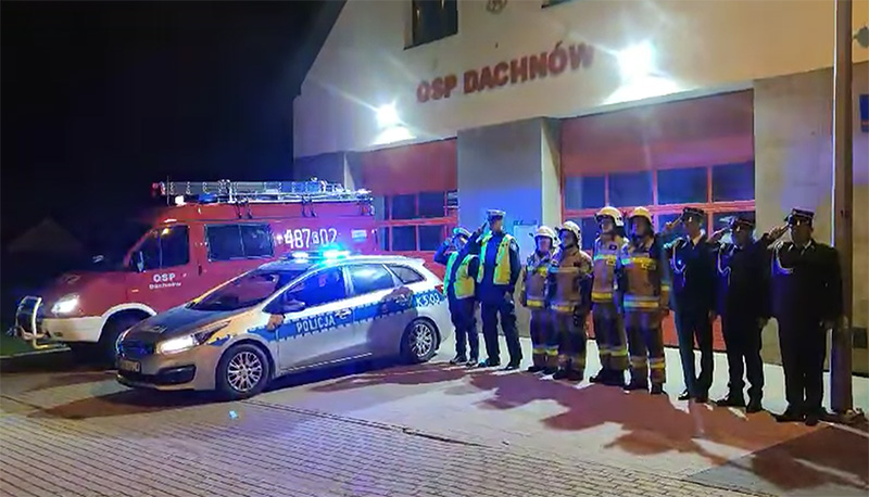 Strażacy z powiatu lubaczowskiego oddali hołd tragicznie zmarłemu nurkowi [ZDJĘCIA][VIDEO]