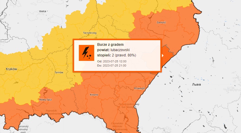 Wydano ostrzeżenie 2. stopnia. Może być niebezpiecznie