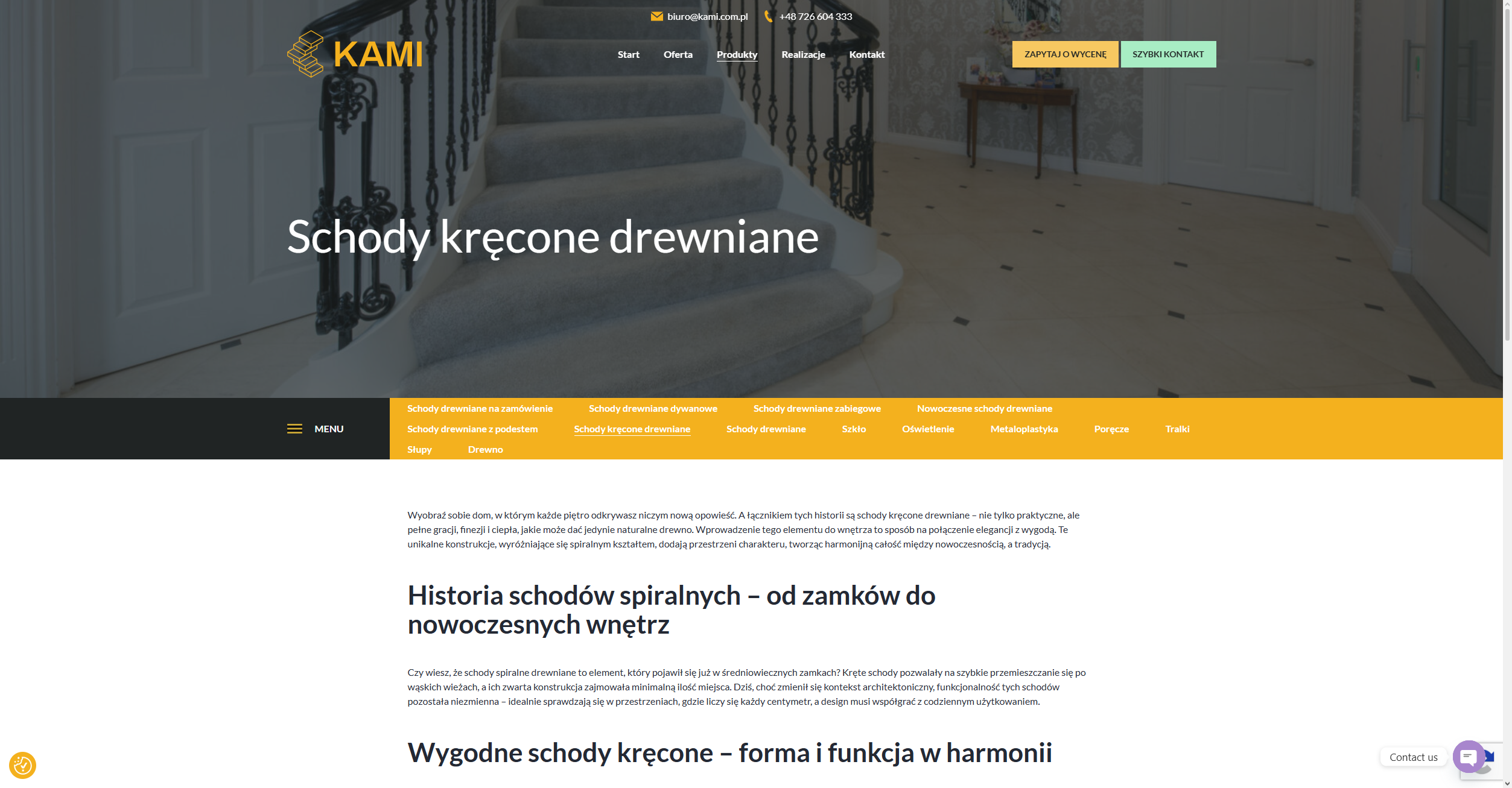 KAMI - schody drewniane zabiegowe