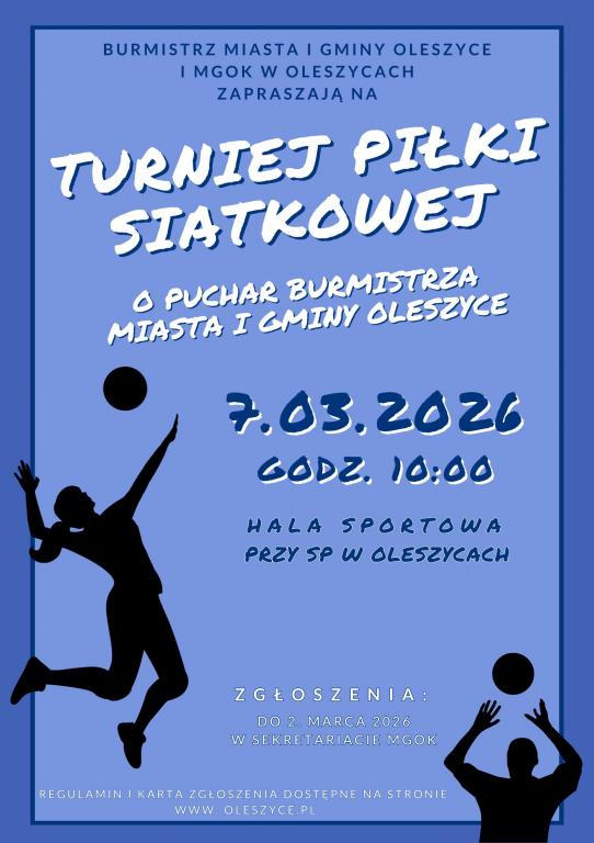 Turniej Piłki Siatkowej o Puchar Burmistrza w Oleszycach