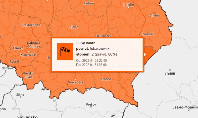 RCB i IMGW ostrzegają przed silnym wiatrem