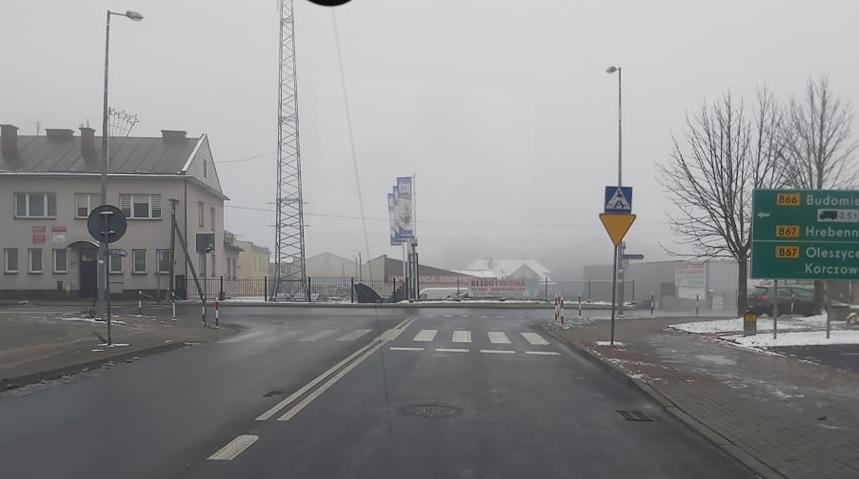 Skrzyżowanie na ulicach Unii Lubelskiej i Wyszyńskiego