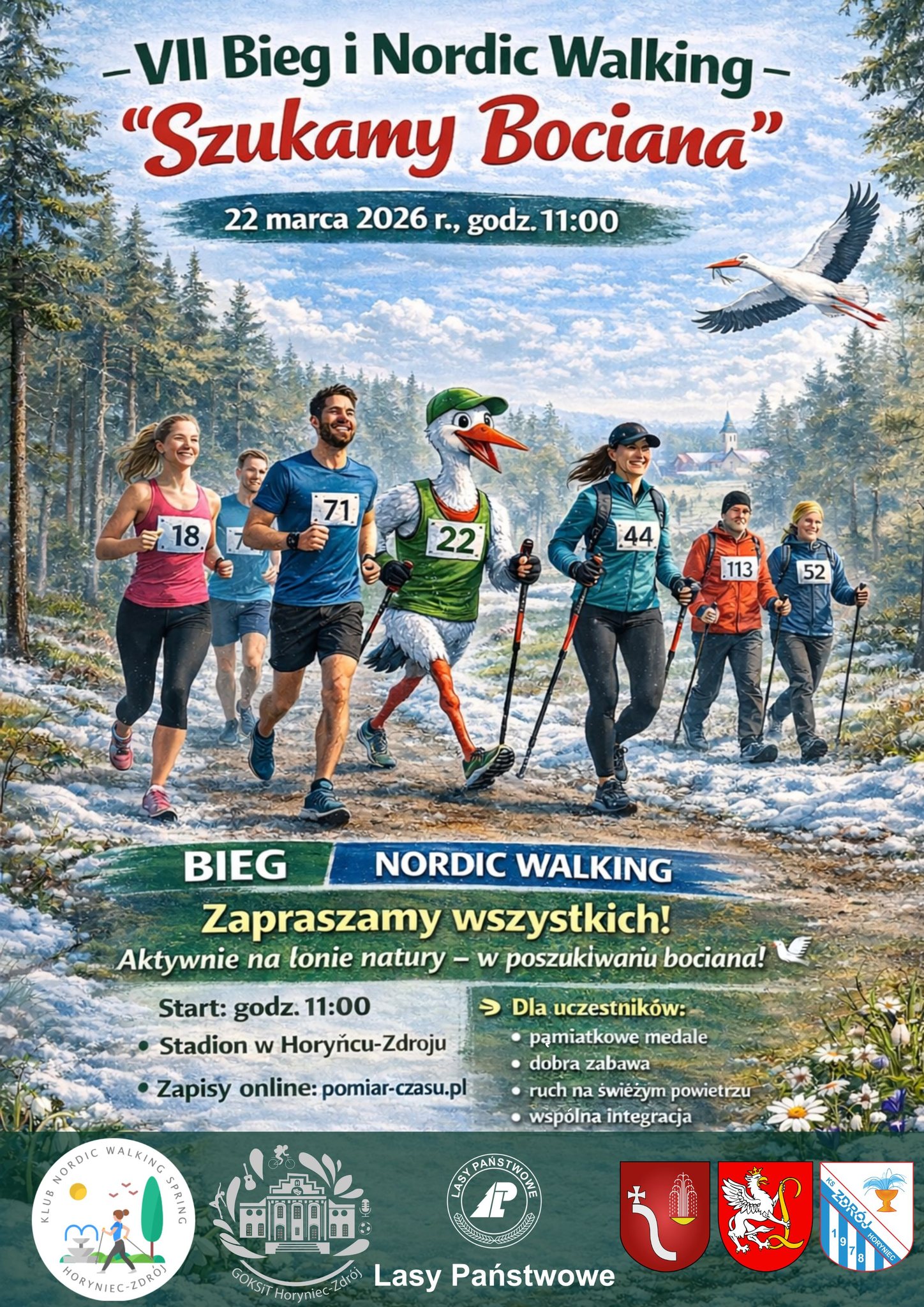 VII Bieg i Nordic Walking „Szukamy Bociana” w Horyńcu-Zdroju