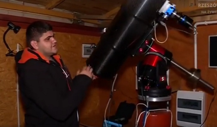 Miłośnik astronomii z Oleszyc Szymon Ozimek w TVP Rzeszów [VIDEO]