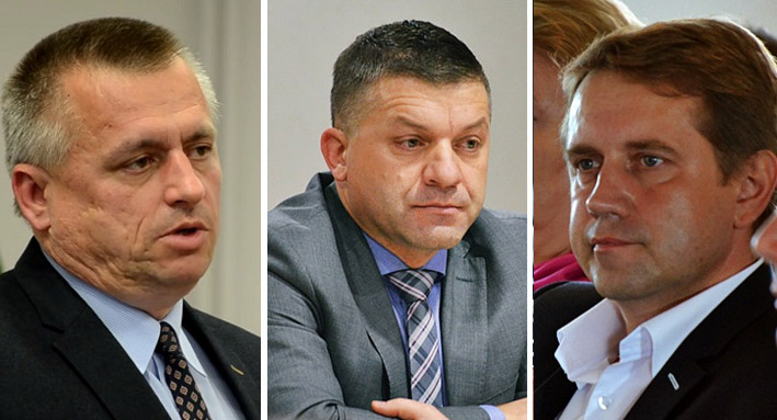 Krzysztof Szpyt, Andrzej Gryniewicz i Robert Serkis fot. archiwum zlubaczowa.pl