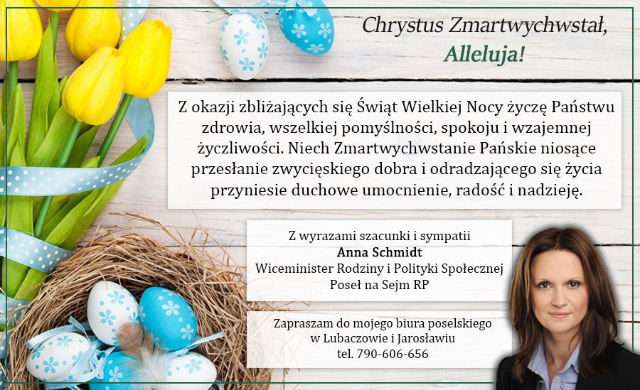 Anna Schmidt: Życzę Państwu zdrowia, pomyślności, spokoju i wzajemnej życzliwości